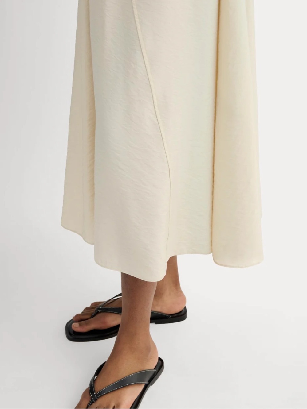 Everlane THE V-NECK DRESS IN SOFTLUXE Sandshell Cream NWT 0 - Picture 5 of 14